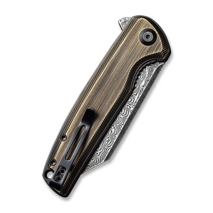 Civivi Brigand Linerlock Brass Damascus - Knives.mx