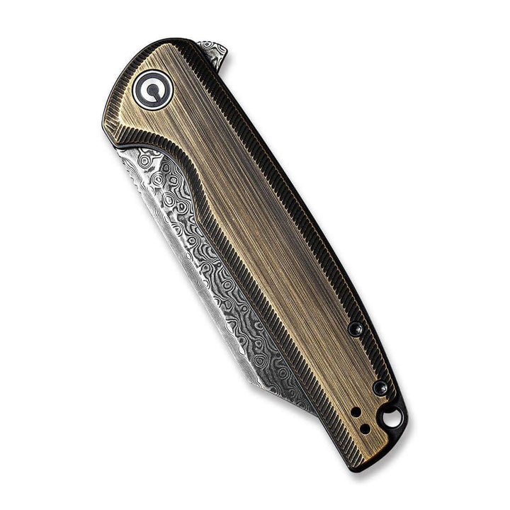 Civivi Brigand Linerlock Brass Damascus - Knives.mx