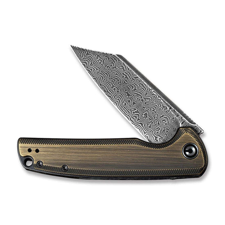Civivi Brigand Linerlock Brass Damascus - Knives.mx