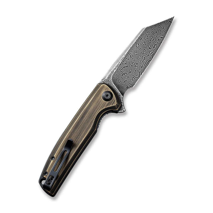 Civivi Brigand Linerlock Brass Damascus - Knives.mx