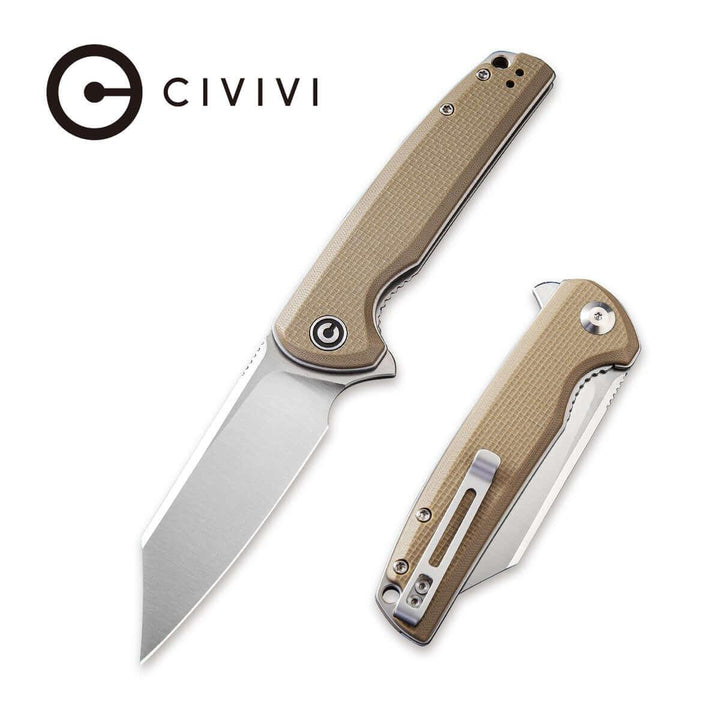 Civivi Brigard Linerlock Tan G10 D2 - Knives.mx
