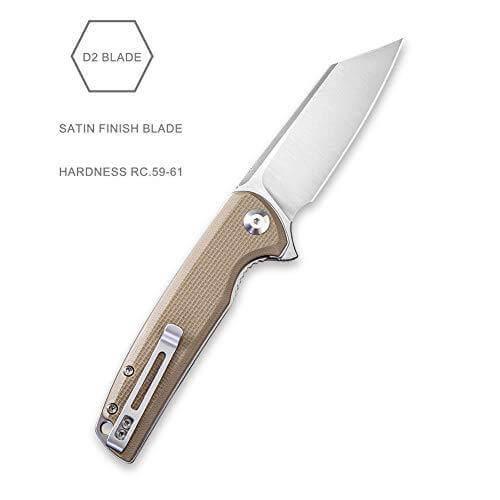 Civivi Brigard Linerlock Tan G10 D2 - Knives.mx