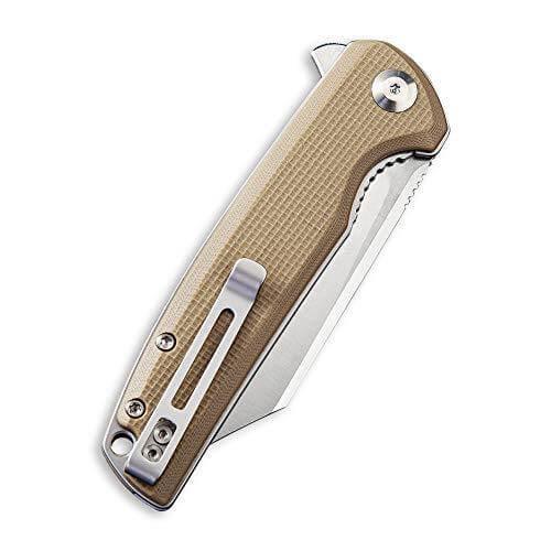 Civivi Brigard Linerlock Tan G10 D2 - Knives.mx