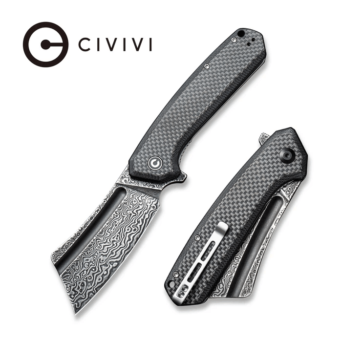 Civivi Bullmastiff Carbon Fiber on G10 Damascus - Knives.mx