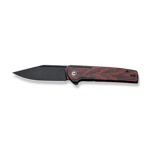 Civivi Cachet Framelock Stainless With G10 Black, Red Inlay Black Stonewashed 14C28N - Knives.mx