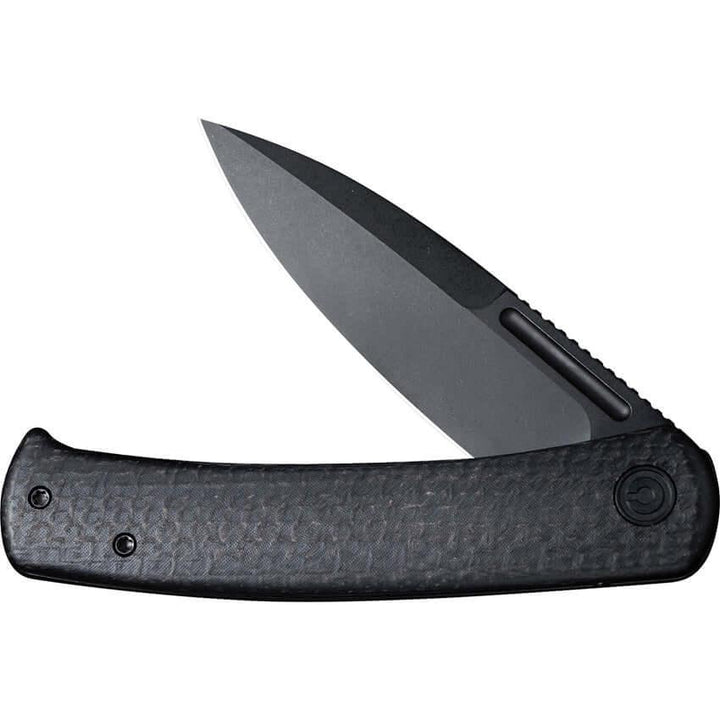 Civivi Cetos Framelock Black Micarta Coarse w Steel Side Stonewashed 14C28N - Knives.mx