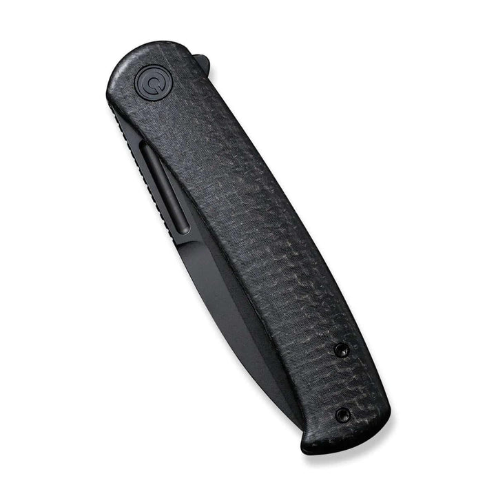 Civivi Cetos Framelock Black Micarta Coarse w Steel Side Stonewashed 14C28N - Knives.mx