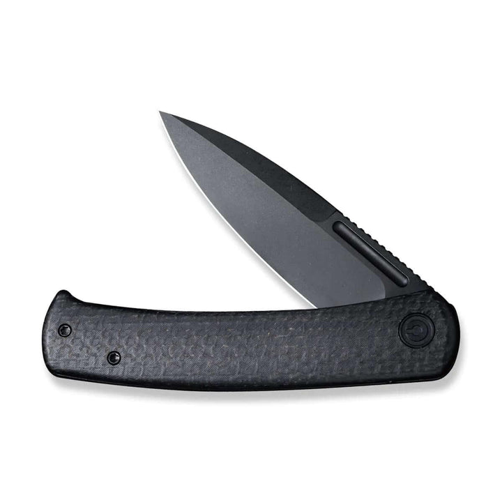 Civivi Cetos Framelock Black Micarta Coarse w Steel Side Stonewashed 14C28N - Knives.mx