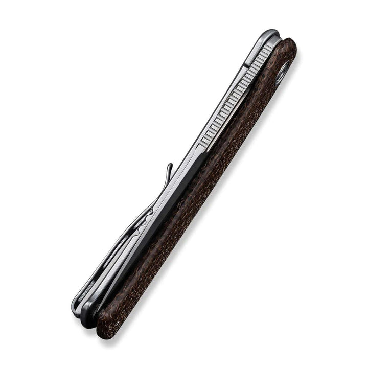 Civivi Cetos Framelock Brown Micarta Coarse w Gray Steel Side Bead Blasted 14C28N - Knives.mx