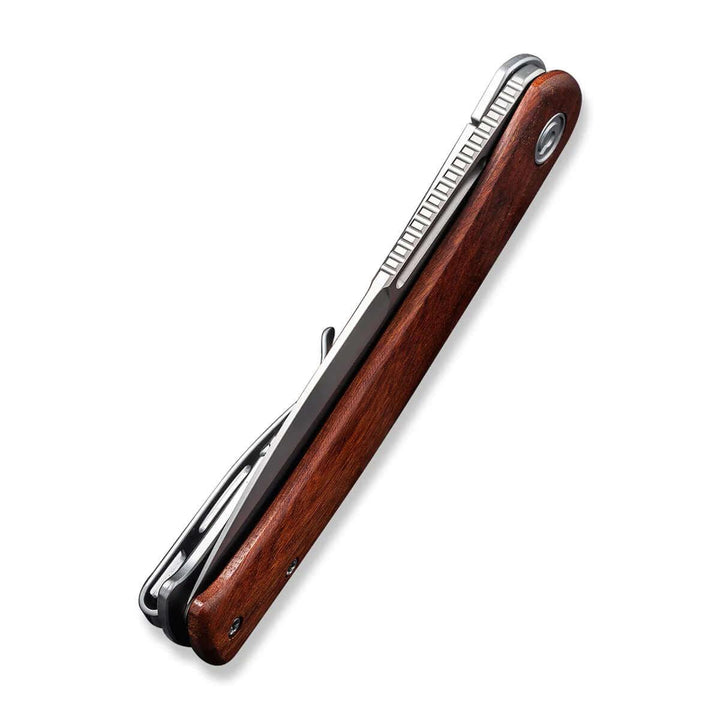 Civivi Cetos Framelock Cuibourtia Wood w Gray Steel Lock Side Bead Blasted 14C28N - Knives.mx