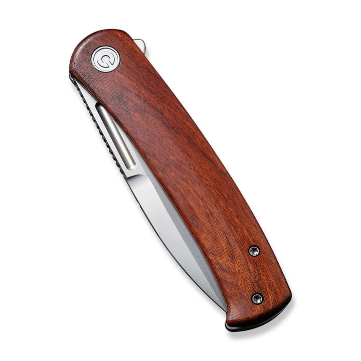 Civivi Cetos Framelock Cuibourtia Wood w Gray Steel Lock Side Bead Blasted 14C28N - Knives.mx
