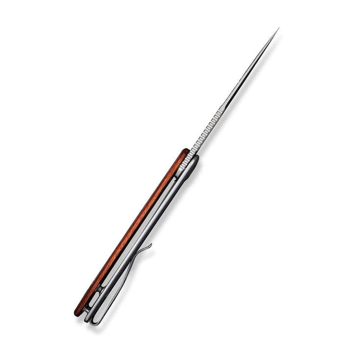 Civivi Cetos Framelock Cuibourtia Wood w Gray Steel Lock Side Bead Blasted 14C28N - Knives.mx