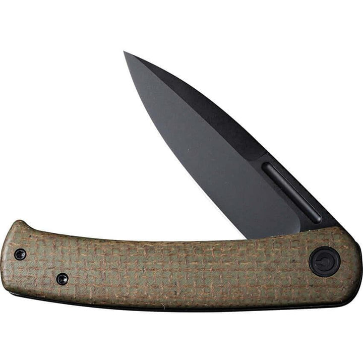 Civivi Cetos Framelock Green Micarta Coarse w Black Steel Side Stonewashed 14C28N - Knives.mx