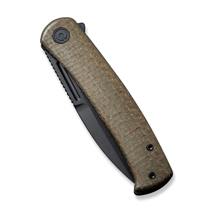 Civivi Cetos Framelock Green Micarta Coarse w Black Steel Side Stonewashed 14C28N - Knives.mx