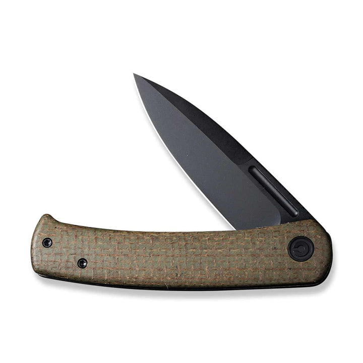 Civivi Cetos Framelock Green Micarta Coarse w Black Steel Side Stonewashed 14C28N - Knives.mx