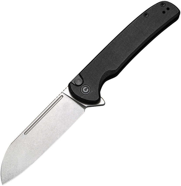 Civivi Chevalier Button Lock Black G10 Stonewashed 14C28N - Knives.mx