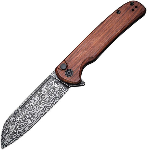 Civivi Chevalier Button Lock Cuibourtia Wood Damascus - Knives.mx