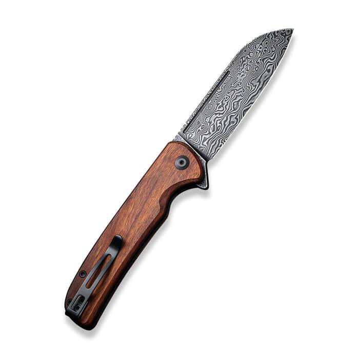 Civivi Chevalier Button Lock Cuibourtia Wood Damascus - Knives.mx
