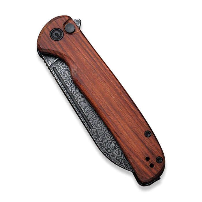 Civivi Chevalier Button Lock Cuibourtia Wood Damascus - Knives.mx
