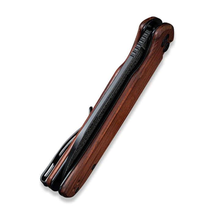 Civivi Chevalier Button Lock Cuibourtia Wood Damascus - Knives.mx