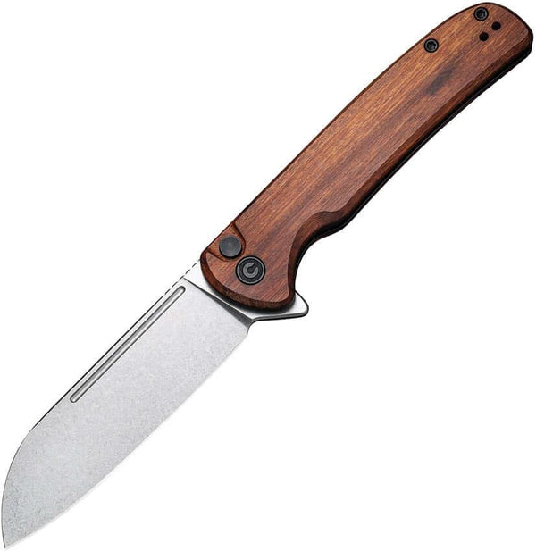 Civivi Chevalier Button Lock Cuibourtia Wood Stonewashed 14C28N - Knives.mx