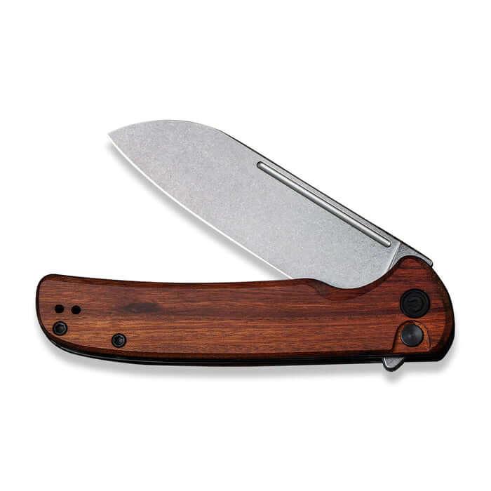 Civivi Chevalier Button Lock Cuibourtia Wood Stonewashed 14C28N - Knives.mx
