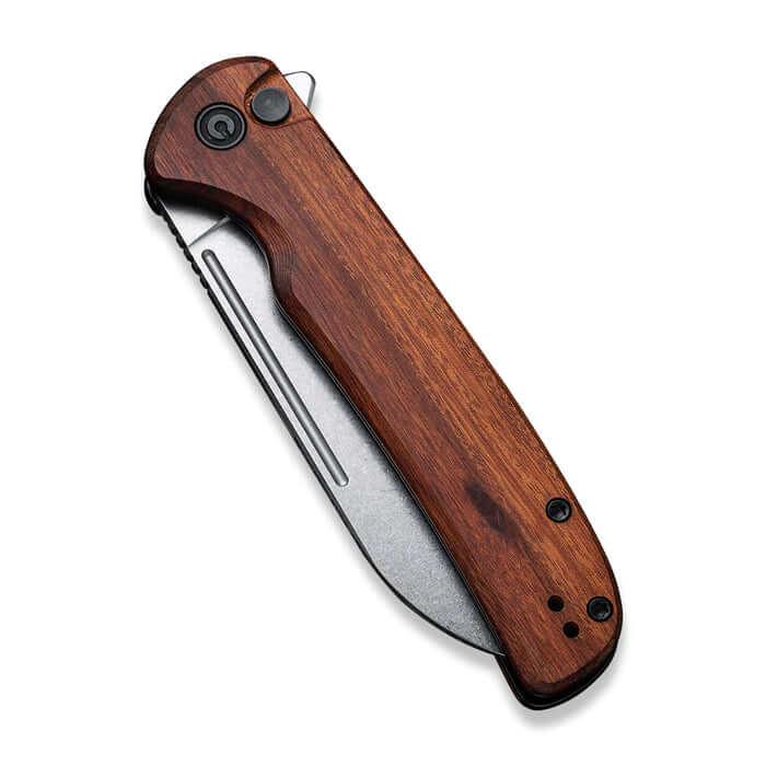 Civivi Chevalier Button Lock Cuibourtia Wood Stonewashed 14C28N - Knives.mx