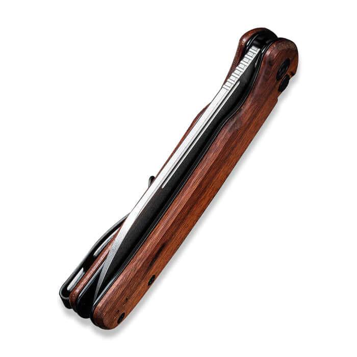 Civivi Chevalier Button Lock Cuibourtia Wood Stonewashed 14C28N - Knives.mx