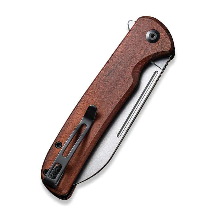 Civivi Chevalier Button Lock Cuibourtia Wood Stonewashed 14C28N - Knives.mx