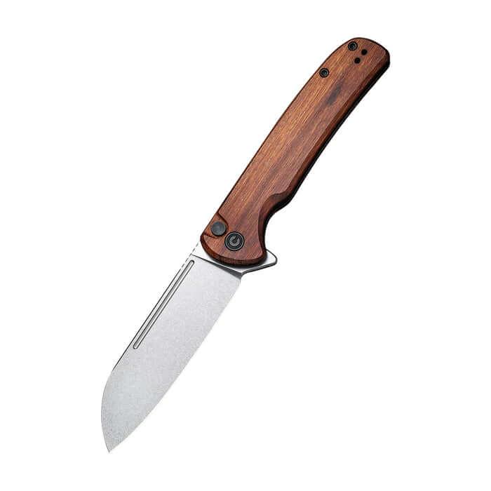 Civivi Chevalier Button Lock Cuibourtia Wood Stonewashed 14C28N - Knives.mx