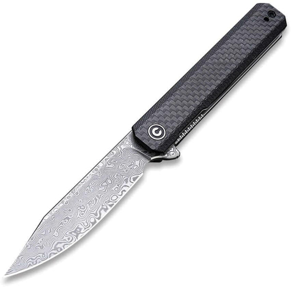 Civivi Chronic Black G10 Handle w CF Damascus - Knives.mx