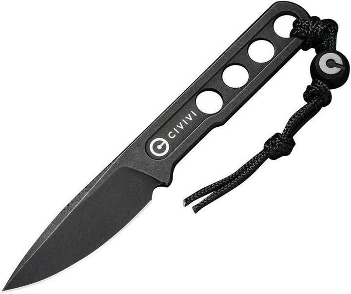 Civivi Circulus Fixed Blade Black Stonewashed Drop Point 10Cr15CoMoV - Knives.mx