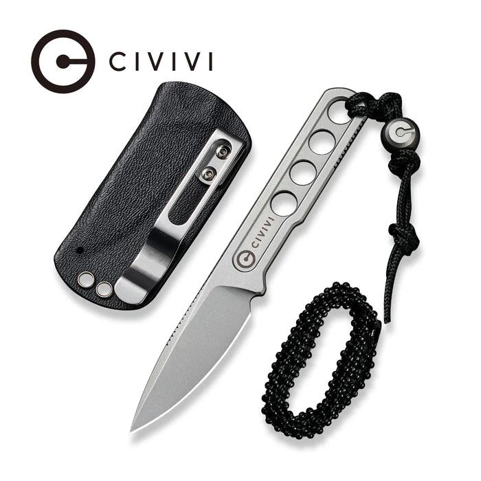 Civivi Circulus Fixed Blade Stonewashed Drop Point 10Cr15CoMoV - Knives.mx