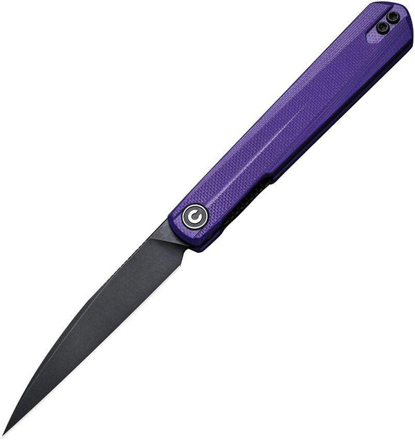 Civivi Clavi Linerlock Purple G10 Black Stonewashed Wharncliffe Nitro-V - Knives.mx