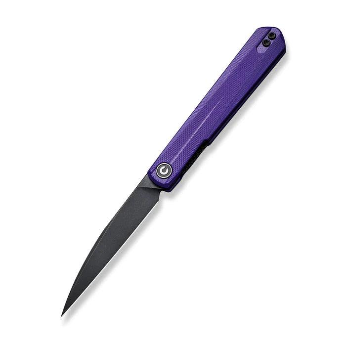 Civivi Clavi Linerlock Purple G10 Black Stonewashed Wharncliffe Nitro-V - Knives.mx