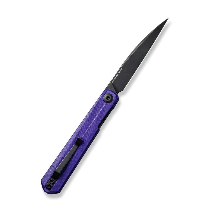 Civivi Clavi Linerlock Purple G10 Black Stonewashed Wharncliffe Nitro-V - Knives.mx