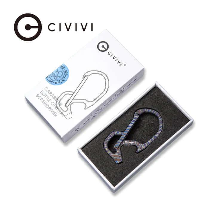 Civivi Click Carabiner Keychain Multi-Tool Flame - Knives.mx