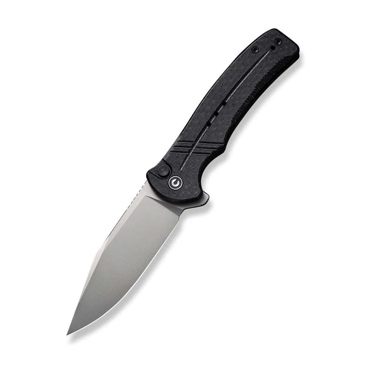 Civivi Cogent Button Lock Black Coarse Micarta Silver Bead Blasted 14C28N - Knives.mx