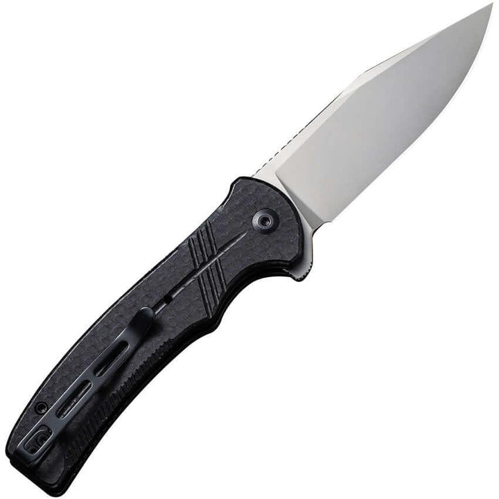 Civivi Cogent Button Lock Black Coarse Micarta Silver Bead Blasted 14C28N - Knives.mx