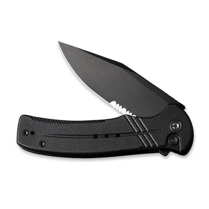 Civivi Cogent Button Lock Black G10 SW Serrated 14C28N - Knives.mx