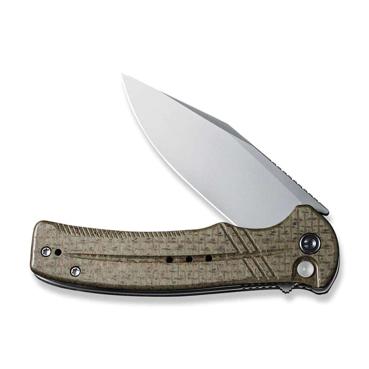 Civivi Cogent Button Lock Green Coarse Micarta Silver Bead Blasted 14C28N - Knives.mx