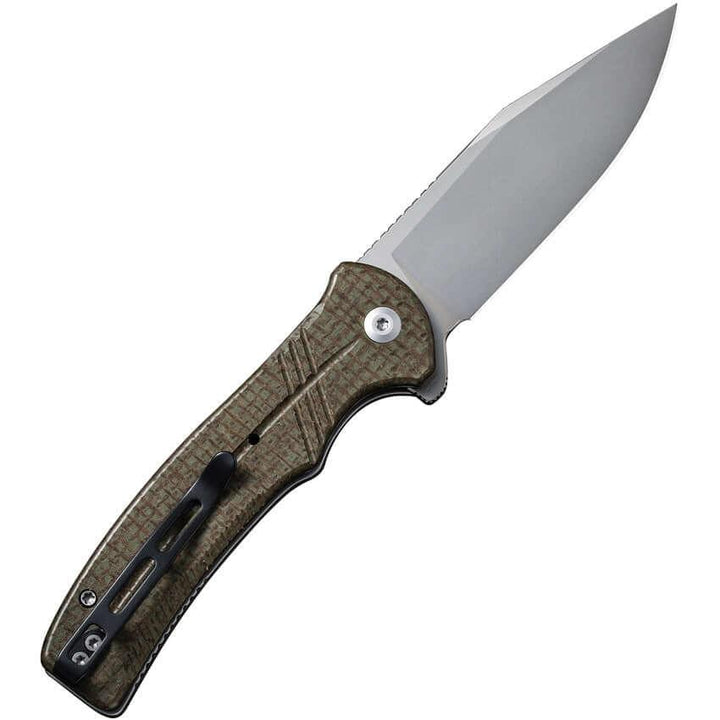 Civivi Cogent Button Lock Green Coarse Micarta Silver Bead Blasted 14C28N - Knives.mx