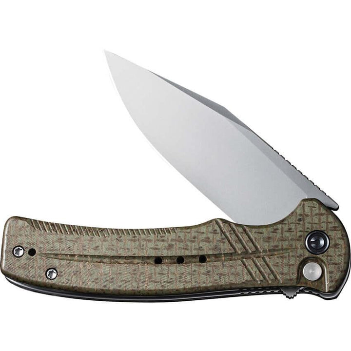 Civivi Cogent Button Lock Green Coarse Micarta Silver Bead Blasted 14C28N - Knives.mx