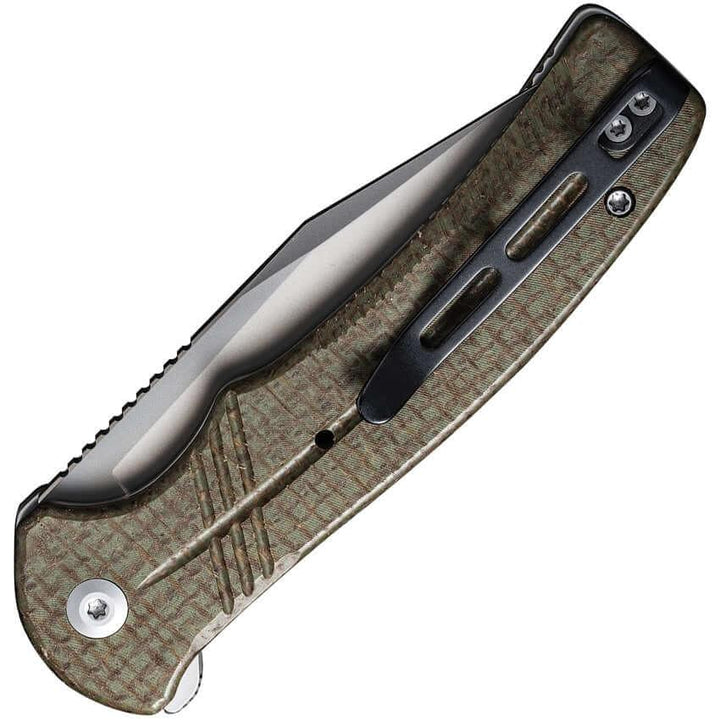 Civivi Cogent Button Lock Green Coarse Micarta Silver Bead Blasted 14C28N - Knives.mx