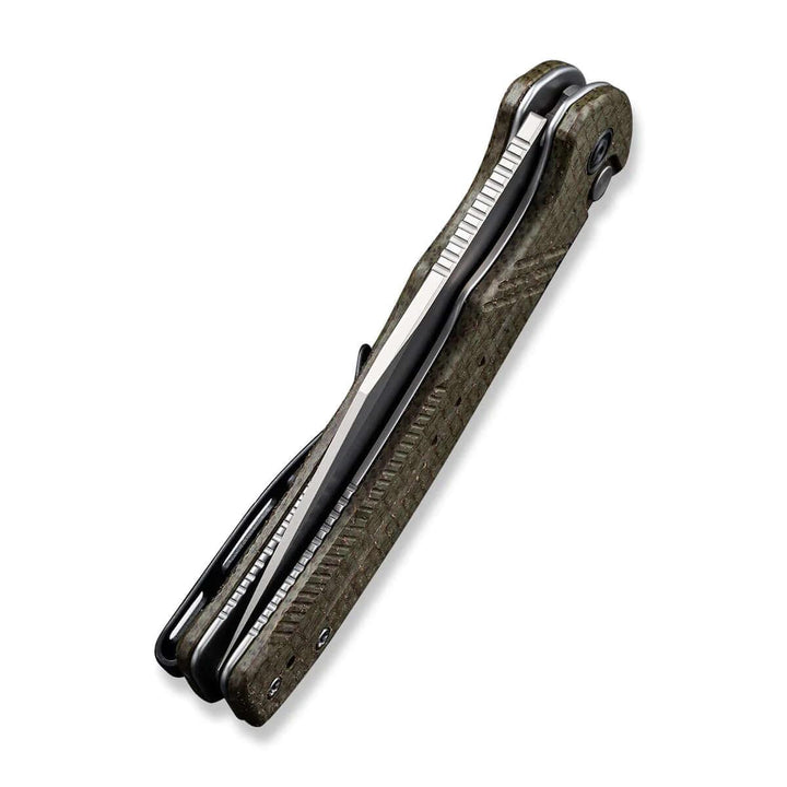 Civivi Cogent Button Lock Green Coarse Micarta Silver Bead Blasted 14C28N - Knives.mx