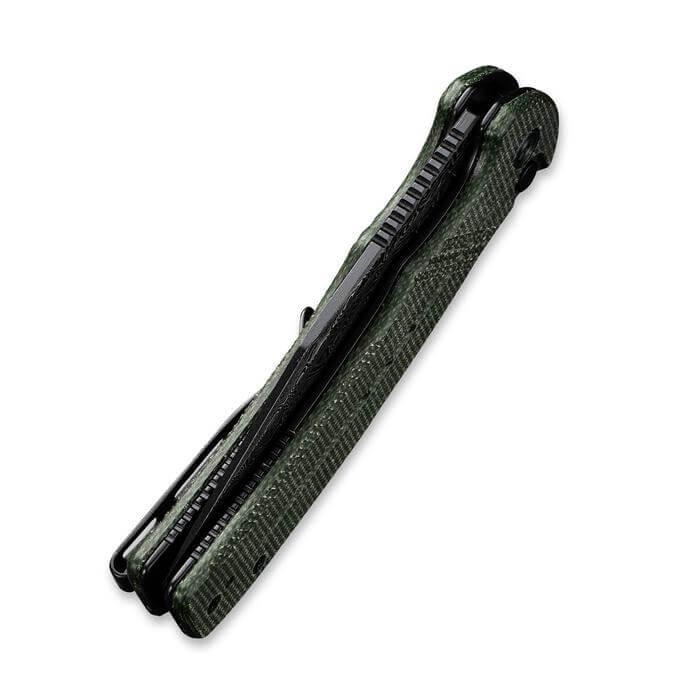 Civivi Cogent Button Lock Green Micarta Black Damascus - Knives.mx