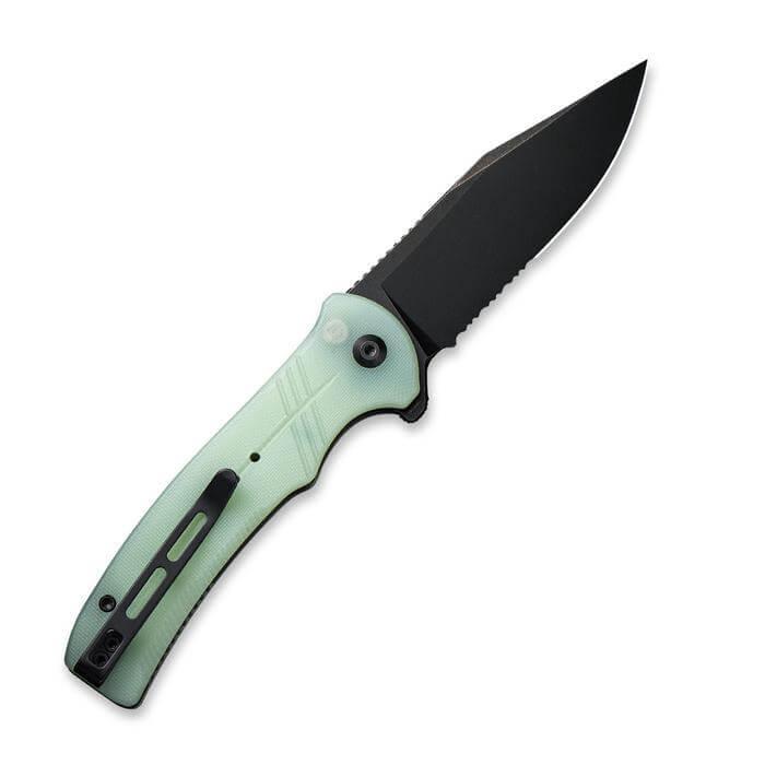 Civivi Cogent Button Lock Jade G10 Black SW Serrated 14C28N - Knives.mx