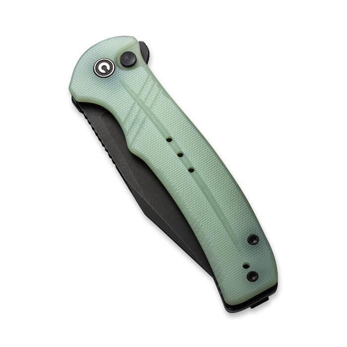 Civivi Cogent Button Lock Jade G10 Black SW Serrated 14C28N - Knives.mx