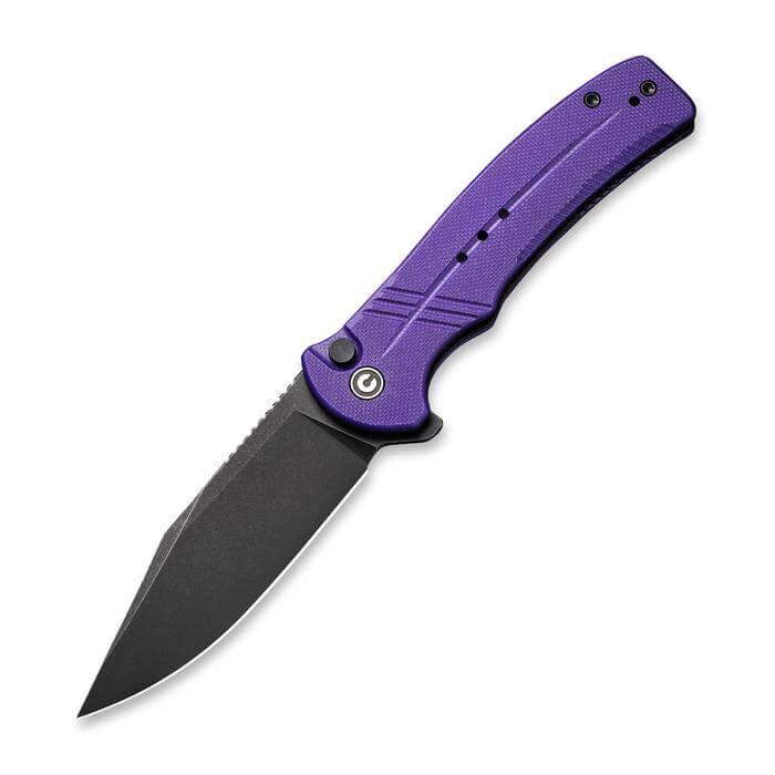 Civivi Cogent Button Lock Purple G10 Black SW 14C28N - Knives.mx