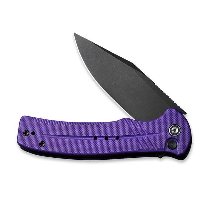 Civivi Cogent Button Lock Purple G10 Black SW 14C28N - Knives.mx